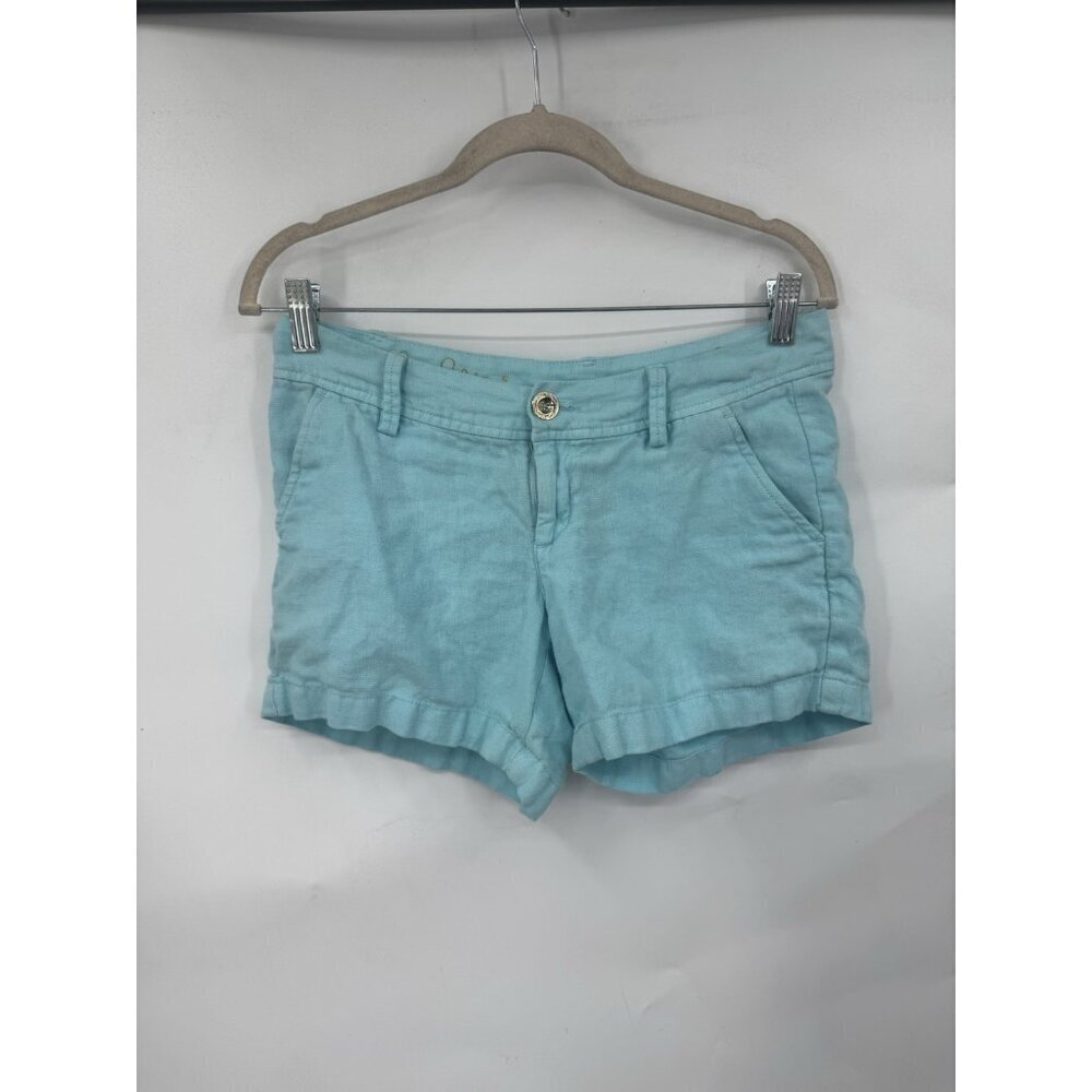 Lilly‎ Pulitzer The Calla Shorts Women 2 Blue Preppy Summer Resortwear Beach